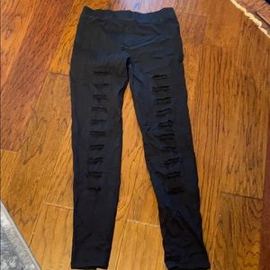 Distressed jeggings, that’s right jeggings